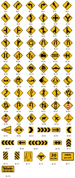 ป้ายบังคับ-ป้ายเตือน งานจราจร Various safety signs